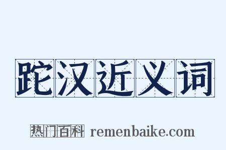 跎汉近义词是什么意思的图片